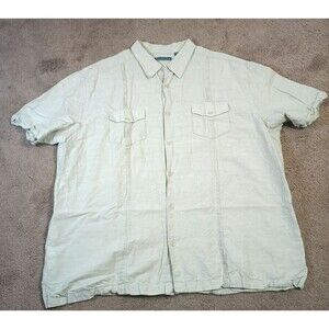 Cubavera Short Sleeve Shirt Mens 2XL Classic Cuban Lightweight  Breathable